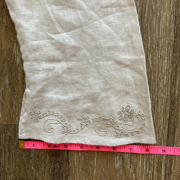 Valerie Separates Neutral Linen Tunic Kaftan Top Size M - Picture 9 of 10